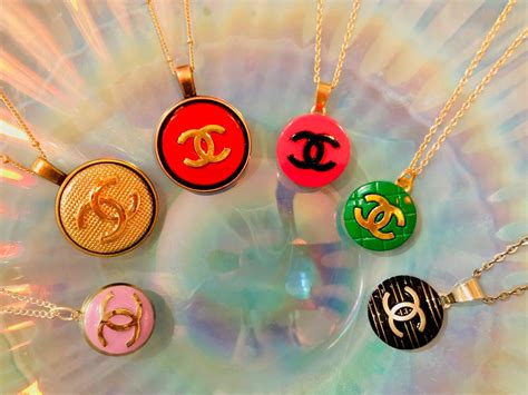 chanel button jewelry atlanta|Chanel buttons made into jewelry.